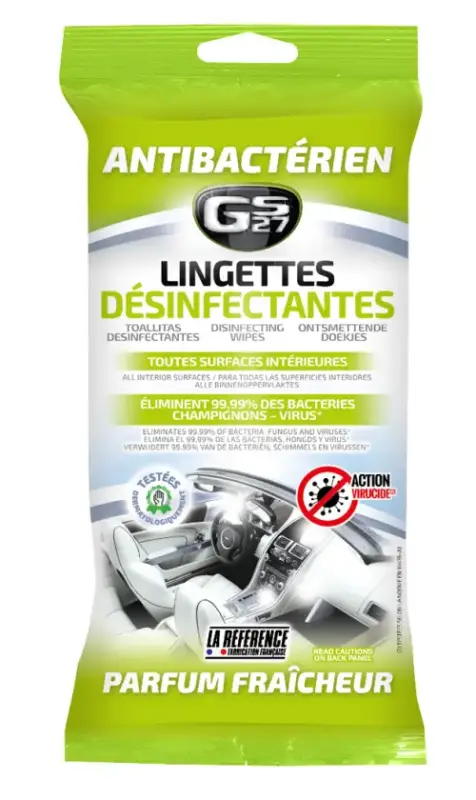 Livraison Express Lingettes désinfectantes GS27 toutes surfaces x35
