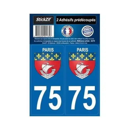 2 Autocollants City 75 Paris – STICKZIF Expédition Rapide