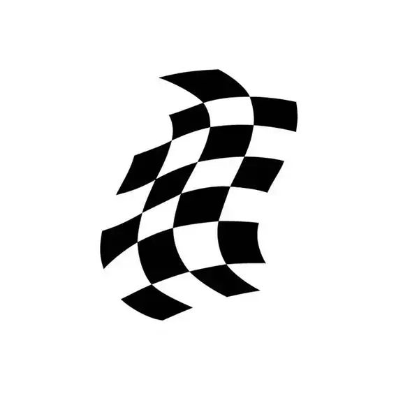 Autocollant transférable Damier Noir pour moto Offre Spéciale