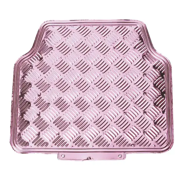 Tapis Caoutchouc et Aluminium 4 pièces Rose Nouvel Arrivage