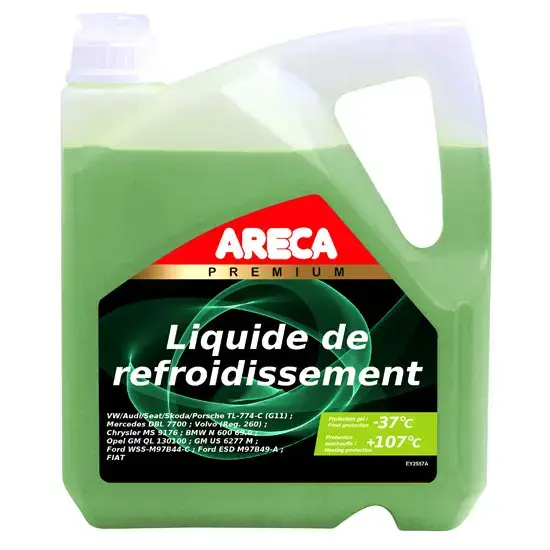 Marque Liquide de refroidissement fiat alfa iveco bmw mb -37 vert 5l – ARECA