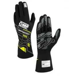 Gants OMP Sport FIA 8856 2018 Noir Jaune Petit Prix