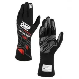 Gants OMP Sport FIA 8856 2018 Noir Rouge Expédié Aujourd’hui