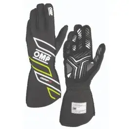 Gants OMP ONE S FIA 8856 2018 Anthracite Jaune Remise
