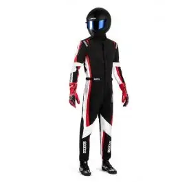 Expédition Rapide Combinaison Karting Enfant SPARCO KERB ADVANCED FIA 8877 2022 Noir Rouge