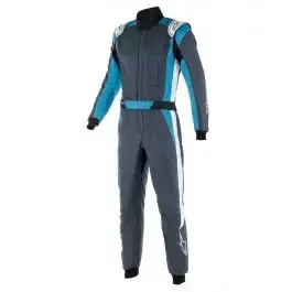 Commander Maintenant Combinaison ALPINESTARS GP PRO COMP V2 FIA 8856 2018 Gris Cyan Blanc