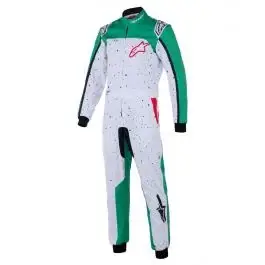 Combinaison Karting Enfant ALPINESTARS KMX 9 V3 GRAPHIC 6 FIA 8877 2022 Blanc Vert Rouge Vente Directe