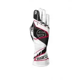 Gants Karting SPARCO K-ARROW PLUS FIA 8877 2022 Blanc Noir Rouge Promotion