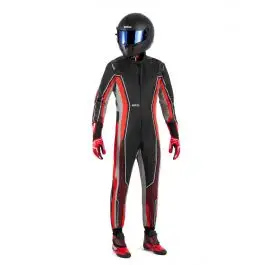 Combinaison Karting Enfant SPARCO SUPERLEGGERA FIA 8877 2022 Noir Rouge Populaire