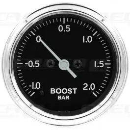 Manomètre classic pression turbo -1-+2 BAR 52mm Noir Électrique, moteur pas à pas STACK 726ST3311C Retour Gratuit