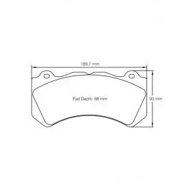 Réduction Plaquettes de Frein Pré-rodées PAGID Forme 8081 Composé RSL1