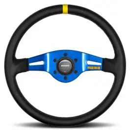 Offre Spéciale Volant MOMO MOD03 Cuir Bleu
