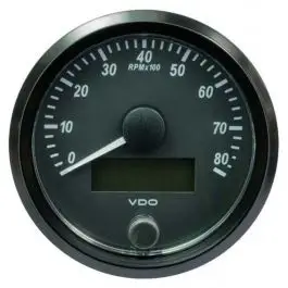 Compte-tours VDO SingleViu 8000 tr/min diamètre 80mm avec câblage analogique Nouvel Arrivage