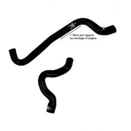 Remise Kit 2 durites XTREM MOTORSPORT refroidissement silicone Renault 5 GT Turbo pour radiateur maxi largeur