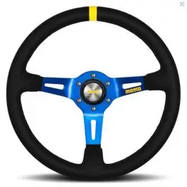 Nouvelle Collection Volant MOMO MOD08 Peau retournée Bleu