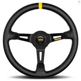 Volant MOMO MOD08 Cuir Noir Paiement Sécurisé