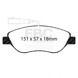 Plaquettes EBC Greenstuff DP21382 Produit De Marque
