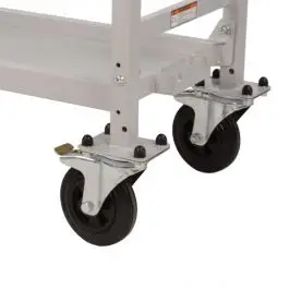 Kit de roues polypropylène pour chariot à pneus BG RACING – 4 roues pivotantes dont deux freinées Commander Maintenant