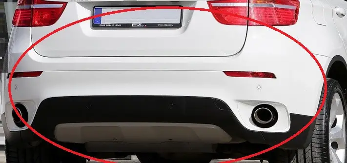 Bouclier de pare-chocs arrière en apprêt pour BMW X6 E71 Authentique