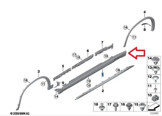 Achat Immédiat Bas de caisse (M) en apprêt (coté gauche) pour BMW X2 F39