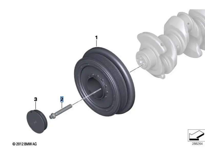 Amortisseur de vibrations Poulie dumper pour BMW Série 3 E90 E91 E92 E93 (316d / 318d / 320d uniquement Meilleur Choix