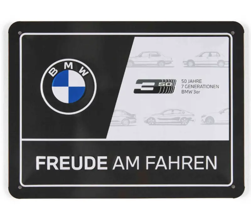 Acheter Direct Plaque métallique BMW 3 Series FREUDE Collection 15x20cm