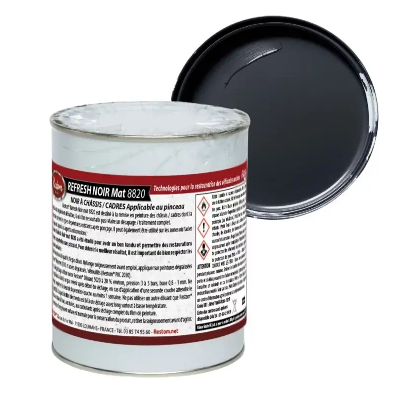 REFRESHNOIR 8820 noir mat a châssis 500ml Pas Cher