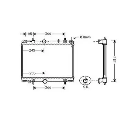 Seulement Aujourd’hui Radiateur de refroidissement moteur pour CITROËN C5 I ph.1 2001-2004, OEM: 133063, Neuf