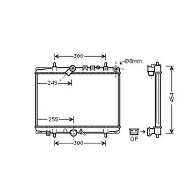 Offre Du Jour Radiateur de refroidissement moteur pour CITROËN C5 I ph.1 2001-2004, OEM: 1330Q4, Neuf