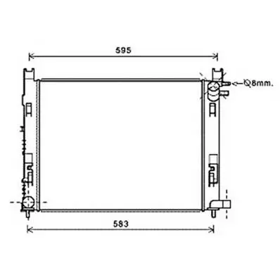 Radiateur de refroidissement moteur pour DACIA SANDERO STEPWAY II ph.1 2012-2016, OEM: 214100078R, Neuf Dernière Chance
