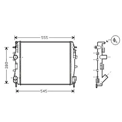 Radiateur de refroidissement moteur pour NISSAN KUBISTAR 2003-2010, OEM: 8200072712, Neuf Jusqu’à Épuisement Des Stocks