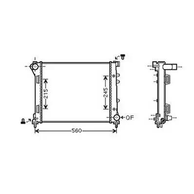 Radiateur de refroidissement moteur pour FORD KA 2009-2016, OEM: 51935189, Neuf Quantité Limitée