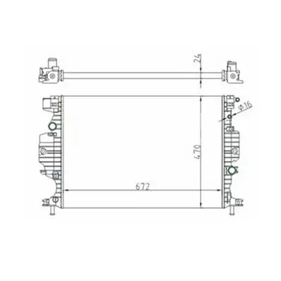 Radiateur de refroidissement moteur pour FORD GALAXY III ph.1 2015-2019, OEM: 5482597, Neuf Certifié