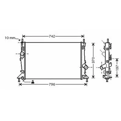 Radiateur de refroidissement moteur pour FORD FOCUS II ph.1 2004-2007, OEM: 1354177, Neuf Expédition Rapide