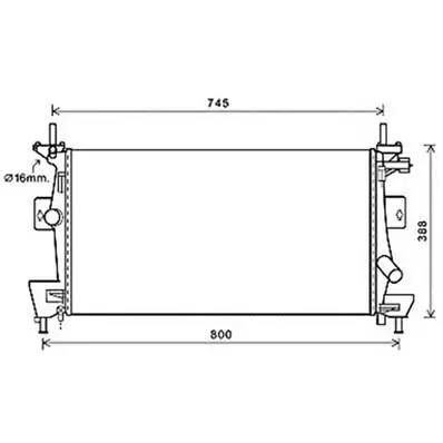 Populaire Radiateur de refroidissement moteur pour FORD FOCUS III ph.1 2011-2014, OEM: 1727475, Neuf
