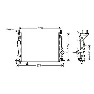 Radiateur de refroidissement moteur pour FORD C-MAX I ph.2 2007-2010, OEM: 1305491, Neuf Offre Limitée