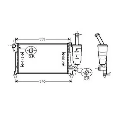 Radiateur de refroidissement moteur pour FIAT PANDA II ph.1 2003-2012, OEM: 46798741, Neuf Bon Marché