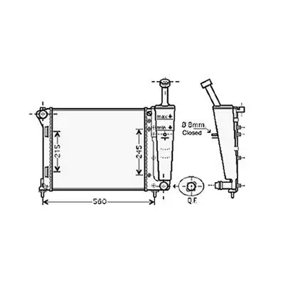 Produit De Marque Radiateur de refroidissement moteur pour FIAT PANDA III depuis 2012, OEM: 51934449, Neuf