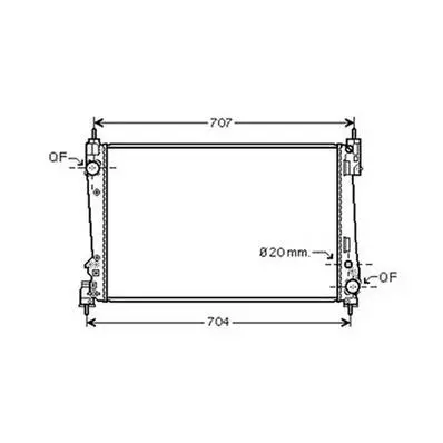 Promotion Saisonnière Radiateur de refroidissement moteur pour FIAT BRAVO depuis 2007, OEM: 1300287, Neuf