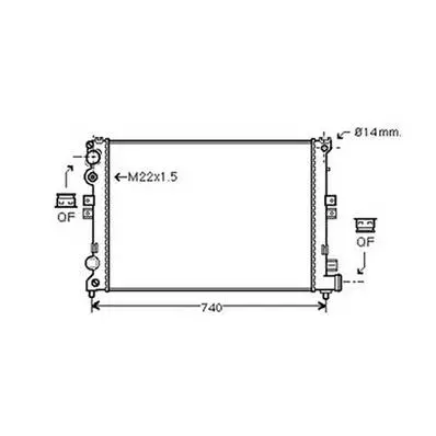 Prix Choc Radiateur de refroidissement moteur pour FIAT ULYSSE 1994-2002, OEM: 1301P3, Neuf
