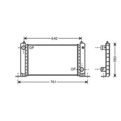 Bon Marché Radiateur de refroidissement moteur pour FIAT STILO 2001-2003, OEM: 51735217, Neuf