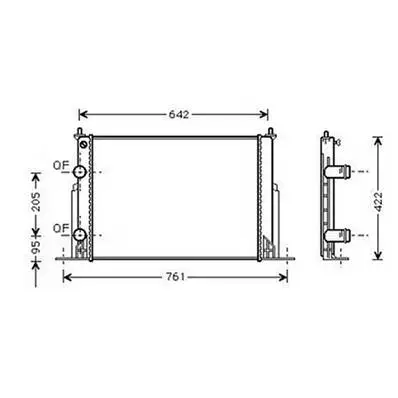 Meilleure Vente Radiateur de refroidissement moteur pour FIAT STILO 2001-2003, OEM: 46745809, Neuf