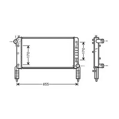 Radiateur de refroidissement moteur pour FIAT DOBLO I ph.1 2001-2005, OEM: 46749000, Neuf Remise