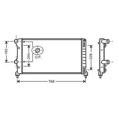 Dernier Modèle Radiateur de refroidissement moteur pour FIAT DOBLO I ph.2 2006-2010, OEM: 46807378, Neuf