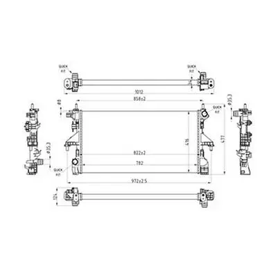 Radiateur de refroidissement moteur pour FIAT DUCATO III ph.1 2006-2014, OEM: 1680409380, Neuf Prix Promo