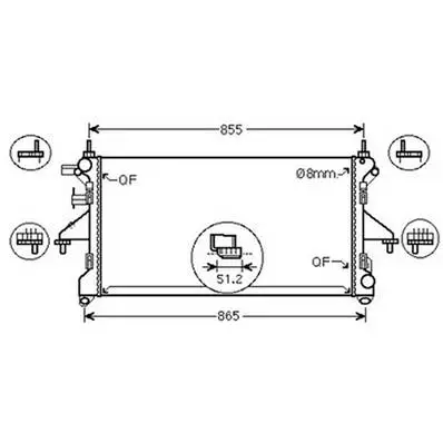 Dernier Modèle Radiateur de refroidissement moteur pour FIAT DUCATO III ph.1 2006-2014, OEM: 1367532080, Neuf