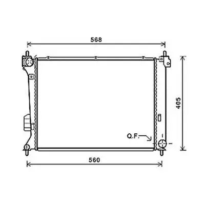 Radiateur de refroidissement moteur pour HYUNDAI i20 I ph.1 2009-2012, OEM: 253101J200, Neuf Paiement Sécurisé