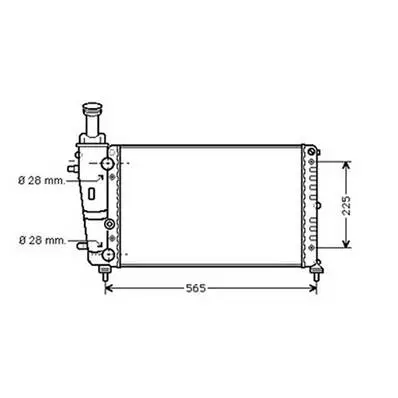 Radiateur de refroidissement moteur pour LANCIA Y ph.1 1996-2003, OEM: 46414171, Neuf Achetez Aujourd’hui