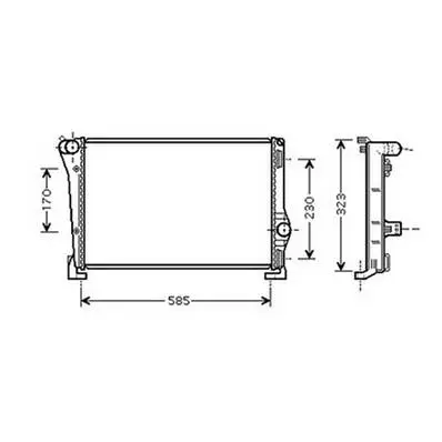 Radiateur de refroidissement moteur pour LANCIA MUSA 2004-2007, OEM: 51700805, Neuf Vente Flash