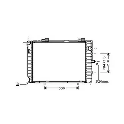 Super Prix Radiateur de refroidissement moteur pour MERCEDES CLASSE C 1993-2000 (W180-202), OEM: 2025005103, Neuf